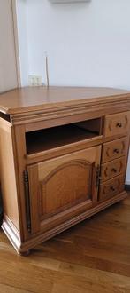 Eiken TV Hoek Kast - 92cm Breed, Ophalen, Gebruikt, Klassiek, Eikenhout