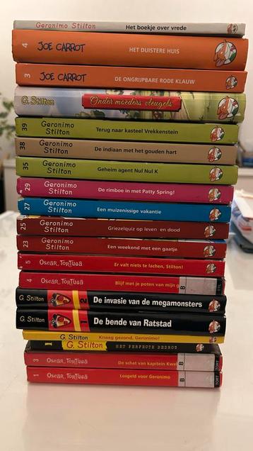 Grote Collectie: 19 Geronimo Stilton & Oscar Tortuga Boeken beschikbaar voor biedingen
