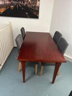 Eet tafel met 4 stoelen, Ophalen, Gebruikt, 4 tot 6 stoelen