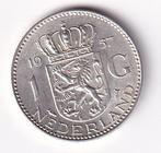 1 Gulden 1957 ruim Zeer Fraai, Postzegels en Munten, Munten | Nederland, 1 gulden, Koningin Juliana, Verzenden, Zilver