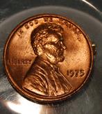 Broche met 1 cents muntstuk met afbeelding van Lincoln 1975, Ophalen of Verzenden, Midden-Amerika, Losse munt
