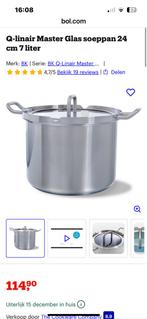 BK Q Linair Master 24 cm soeppan, Huis en Inrichting, Keuken | Potten en Pannen, Inductieplaat, Nieuw, Ophalen of Verzenden, Rvs