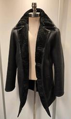 Prachtige zwarte lammy coat parka - heren maat L, Ophalen of Verzenden, Zo goed als nieuw, Maat 52/54 (L), Zwart