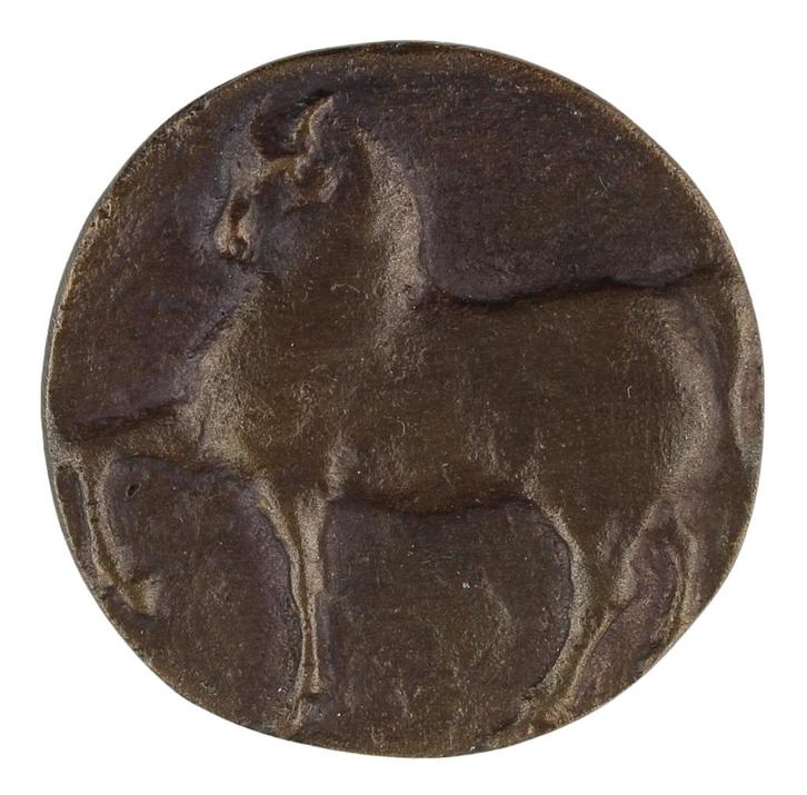 Theo van de Vathorst - Penning, 1979 : Paardje, Postzegels en Munten, Penningen en Medailles, Brons, Nederland, Verzenden