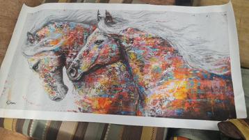 Paarden poster op zeil beschikbaar voor biedingen
