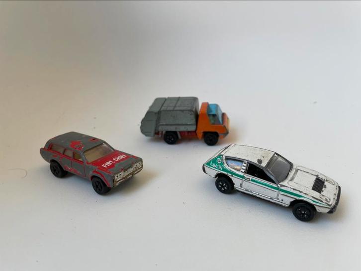 setje Playart Lotus Elite, Amerikaanse station, Vuilnisauto, Hobby en Vrije tijd, Modelauto's | 1:50, Gebruikt, Auto, Ophalen of Verzenden