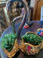 Bladgouden zwaan capodimonte italiaans porselein, Antiek en Kunst, Antiek | Porselein, Ophalen