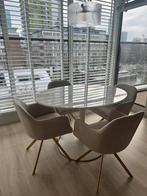 Mooie marmeren eettafel, Huis en Inrichting, Tafels | Eettafels, Overige materialen, Gebruikt, 150 tot 200 cm, Vier personen