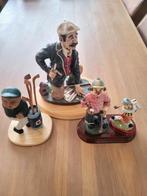 4 verschillende Vintage beeldjes van golfers, Ophalen, Zo goed als nieuw, Overige typen