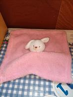 Optidee roze knuffeldoekje met wit konijn, Ophalen of Verzenden, Zo goed als nieuw, Konijn