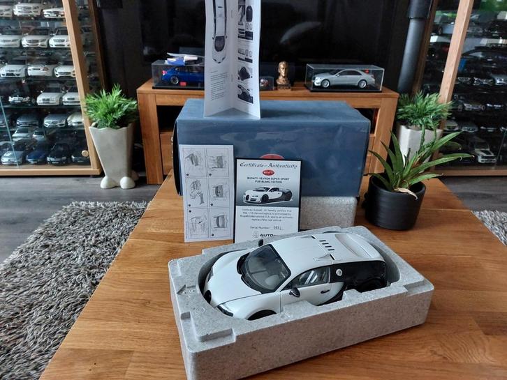 Autoart 70933 Bugatti veyron Super sport PUR Blanc, Hobby en Vrije tijd, Modelauto's | 1:18, Zo goed als nieuw, Auto, Autoart