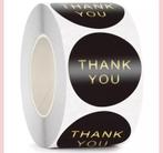 Sluitstickers Thank you zwart/goud  per 50 stickers, Ophalen of Verzenden, Zo goed als nieuw, Meerdere stickers