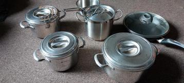 Pannenset 6-delig voor inductie. beschikbaar voor biedingen