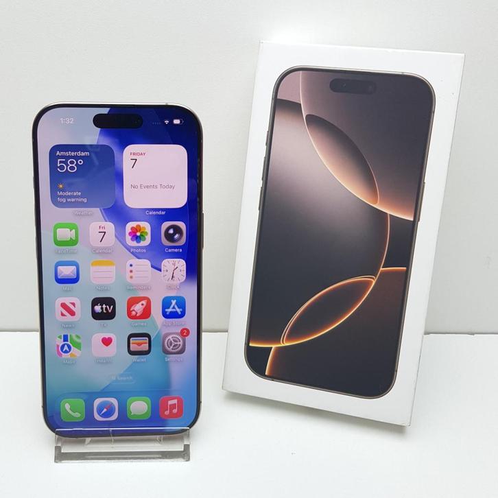Apple iPhone 16 Pro 128GB Desert Titanium - NIEUWSTAAT!, Telecommunicatie, Mobiele telefoons | Apple iPhone, Zo goed als nieuw