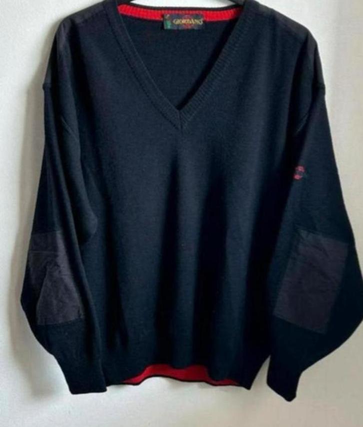 Heren trui Giordano zwart, Kleding | Heren, Truien en Vesten, Zo goed als nieuw, Blauw, Ophalen