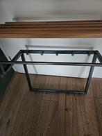 Wandkapstok met Houten Plank en Metalen Frame, Huis en Inrichting, Woonaccessoires | Kapstokken, Zo goed als nieuw, Minder dan 100 cm