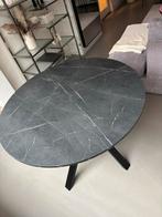 Eettafel Ikea MARIEDAMM zwart grijs, Gebruikt, 100 tot 150 cm, Rond, Modern