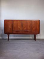 Dressoir sideboard Deens design teak vintage 1960s, 150 tot 200 cm, Midcentury, 25 tot 50 cm, Teakhout