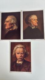Componisten. Richard Wagner, Edvard Grieg, Franz Liszt, Verzamelen, Ophalen of Verzenden, Sterren en Beroemdheden