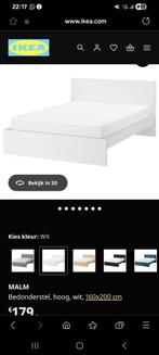Ikea malm bed frame met middenbalk 160x200, Huis en Inrichting, Ophalen, Wit, Tweepersoons, Zo goed als nieuw