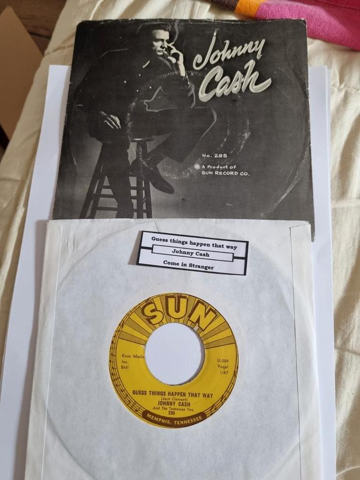 Johnny cash 7" inch x 45Rpm sunlabel pressing, Cd's en Dvd's, Vinyl | Rock, Zo goed als nieuw, Rock-'n-Roll, Overige formaten