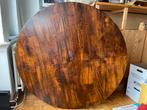 Houten eettafel - uitklapbaar - rond, Huis en Inrichting, Tafels | Eettafels, Ophalen of Verzenden, Zo goed als nieuw, Vijf personen of meer