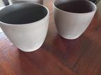 3 taupe kleurige plantenpotten bloempotten 16cm Ehv geldrop, Ophalen, Rond, Zo goed als nieuw, Minder dan 25 cm