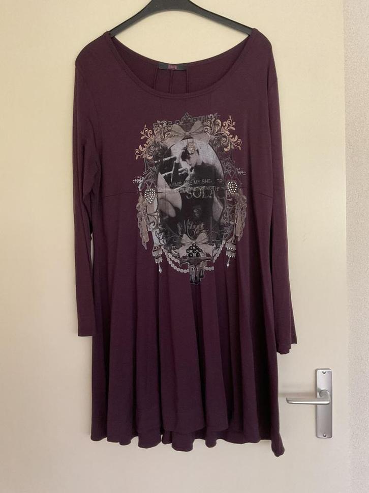 Byzonder mooie jurk van Rimini mt 46. 48, Kleding | Dames, Grote Maten, Zo goed als nieuw, Jurk, Overige kleuren, Ophalen of Verzenden