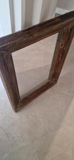 Houten Spiegel - Landelijke Stijl, Huis en Inrichting, Woonaccessoires | Spiegels, Ophalen of Verzenden, Rechthoekig, Minder dan 50 cm