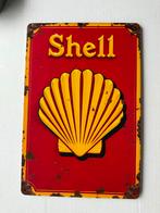 Vintage Shell Reclamebord 30 bij 20 metaal, Verzamelen, Merken en Reclamevoorwerpen, Ophalen of Verzenden, Gebruikt, Reclamebord