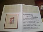Borduurpakket 'Sweet Kids - Love to Care', Ophalen of Verzenden, Nieuw, Handborduren, Borduurpakket