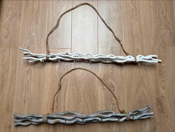 Decoratie takkenbos hanger grijs & wit met 7 ophanghaken beschikbaar voor biedingen