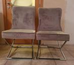 2 luxe eetkamerstoelen kleur taupe €60 voor beide, Huis en Inrichting, Stoelen, Ophalen, Zo goed als nieuw, Overige kleuren, Twee