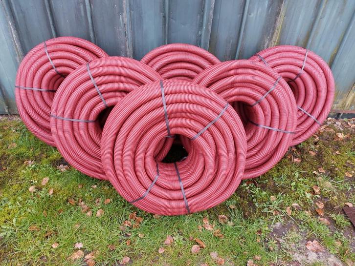 Te koop Mantelbuis: Flexibele + trekdraad 50 63 90 110 125mm, Doe-het-zelf en Verbouw, Buizen en Afvoer, Nieuw, Overige typen