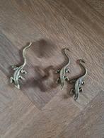 3 antieke messing koperen salamanders.Of per stuk 10 euro., Ophalen of Verzenden
