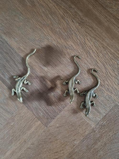 3 antieke messing koperen salamanders.Of per stuk 10 euro., Antiek en Kunst, Antiek | Koper en Brons, Ophalen of Verzenden