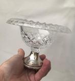 Kristal schaal coupe op zilver voet - 1947 -1952, Antiek en Kunst, Antiek | Goud en Zilver, Ophalen of Verzenden, Zilver
