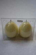 3 pakjes a 2 st. molca kaars eieren creme diam. 6cm hg. 9cm, Overige materialen, Nieuw, Ophalen of Verzenden, Crème