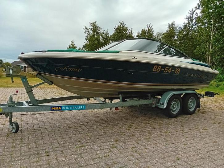 Maxum 190 met V6 4.3L mercruiser incl. Tandemas trailer, Watersport en Boten, Speedboten, Zo goed als nieuw, 3 tot 6 meter, Benzine