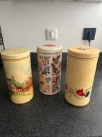 Vintage Set van 3 Beschuitblikken ARK en Albert Heijn, Ophalen of Verzenden