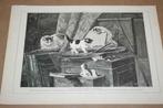 Antieke gravure - Katten in atelier (Ronner-Knip) - 1878 !!, Antiek en Kunst, Kunst | Etsen en Gravures, Ophalen of Verzenden