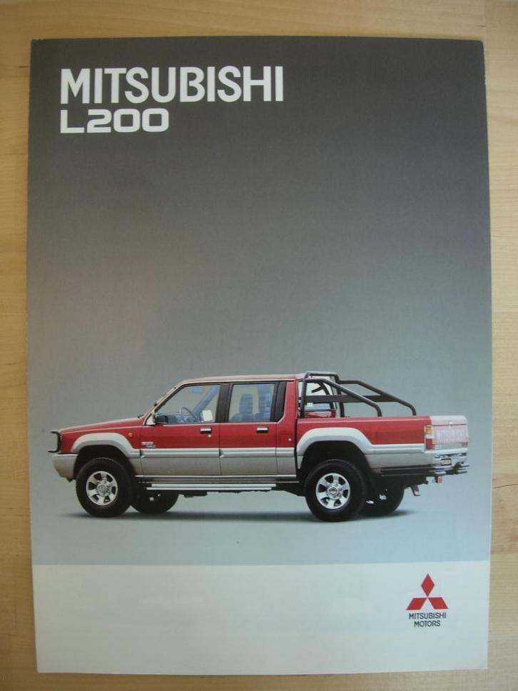 Mitsubishi L200 Pick-Up Brochure 1994 – Pickup L-200, Boeken, Auto's | Folders en Tijdschriften, Zo goed als nieuw, Mitsubishi