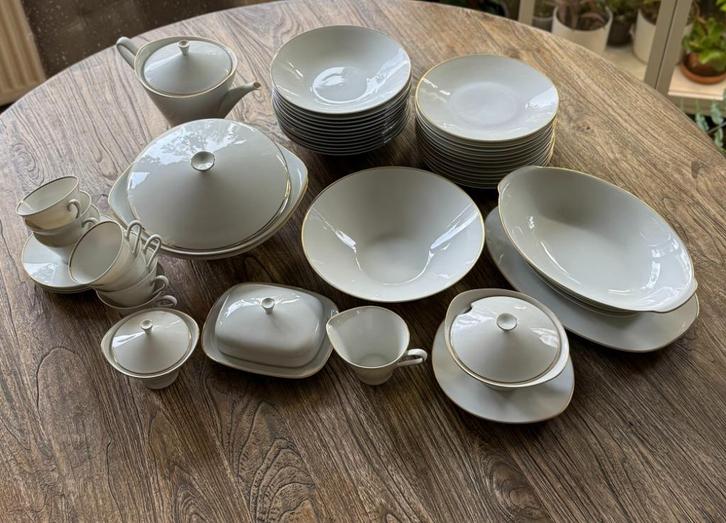Hutschenreuther Hohenberg Porselein uit ca. 1940–1960, Antiek en Kunst, Antiek | Servies compleet, Ophalen