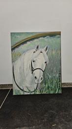 Olieverfschilderij Paard - 24x30cm, Antiek en Kunst, Ophalen of Verzenden