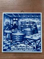 Delfts blauwe tegel Royal Tichelaar Makkum Kaasmaak tafereel, Ophalen of Verzenden