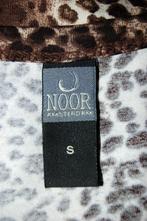 4e gratis! Noor Amsterdam leopard jurk, bruin/beige, Mt. S, Kleding | Dames, Verzenden, Beige, Noor Amsterdam, Zo goed als nieuw