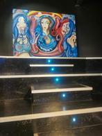 Schilderij 'In de war met de tijd' - 150x200 cm, Antiek en Kunst, Ophalen of Verzenden