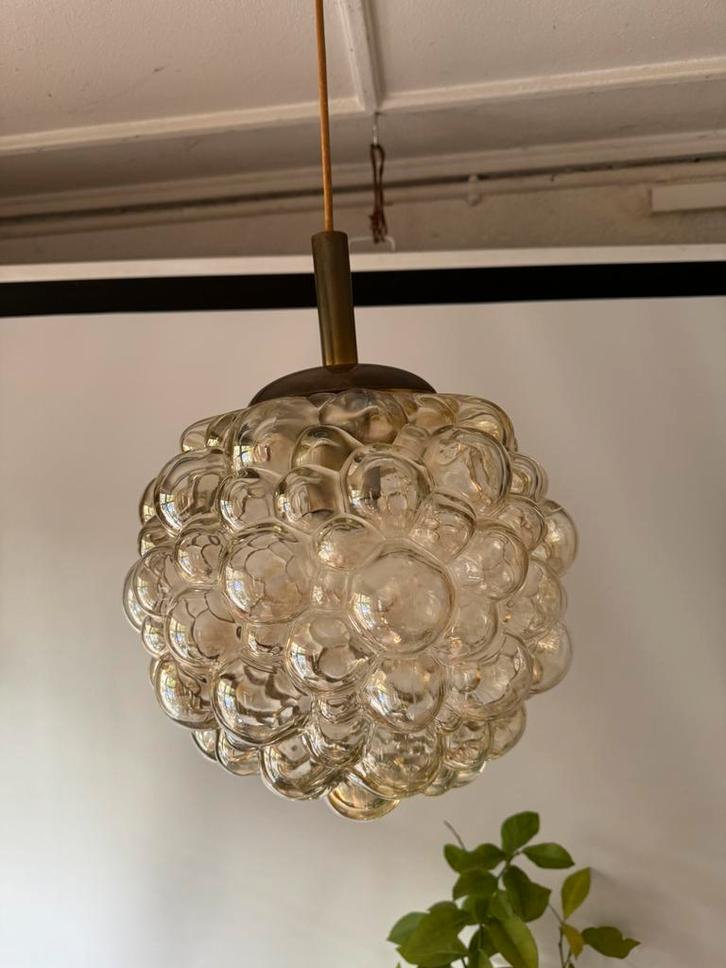 Helena Tynell,Bubble lamp,sixties,zeventies,POP,Hanglamp, Huis en Inrichting, Lampen | Hanglampen, Gebruikt, 50 tot 75 cm, Glas