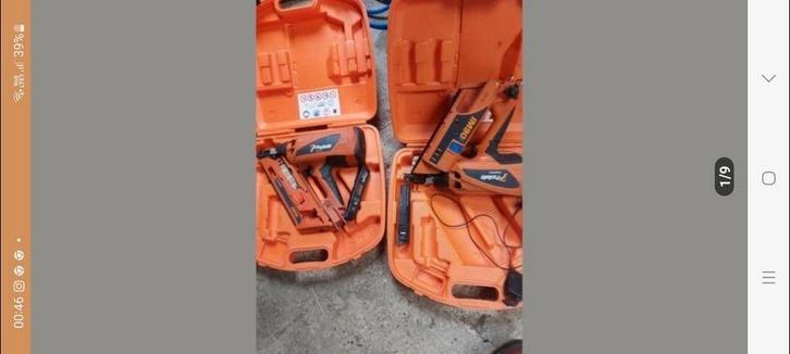 Paslode 2x im 90 schiethamer tacker moeten nagekeken worden, Doe-het-zelf en Verbouw, Gereedschap | Overige machines, Gebruikt