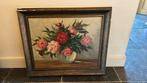 Schilderij ongesigneerd, stilleven bloemenvaas, Antiek en Kunst, Kunst | Schilderijen | Klassiek, Ophalen of Verzenden